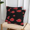 Black And Red Cloud 2 Pcs Square Pillowcase Pillow Cover Cushion Zip Decorative Comfort Throw Pillow For Home Car