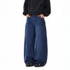 Vintage American Style Baggy Jeans Men Women Loose Fit Hip Hop Embroidery Wide Leg Denim Pants