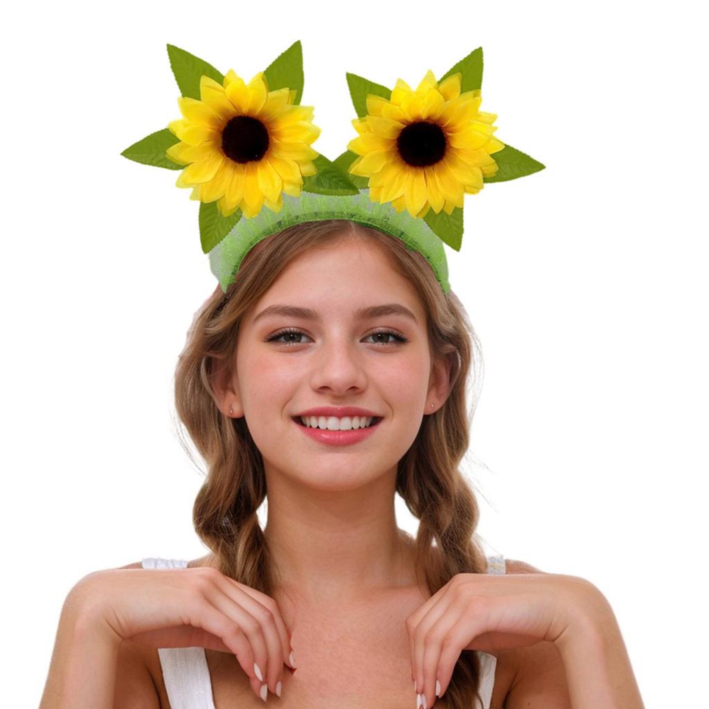 Sunflower Headband Children Headwear Christmas Party Photo Props Party Headwear Cosplay Accessories