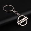 1Pcs 3D Metal Car Keychain Keyring Key Holder Couple Gifts Pendant For Nissan Nismo Qashqai X J10 J11 Trail Tiida Juke Teana Pulsar Altima