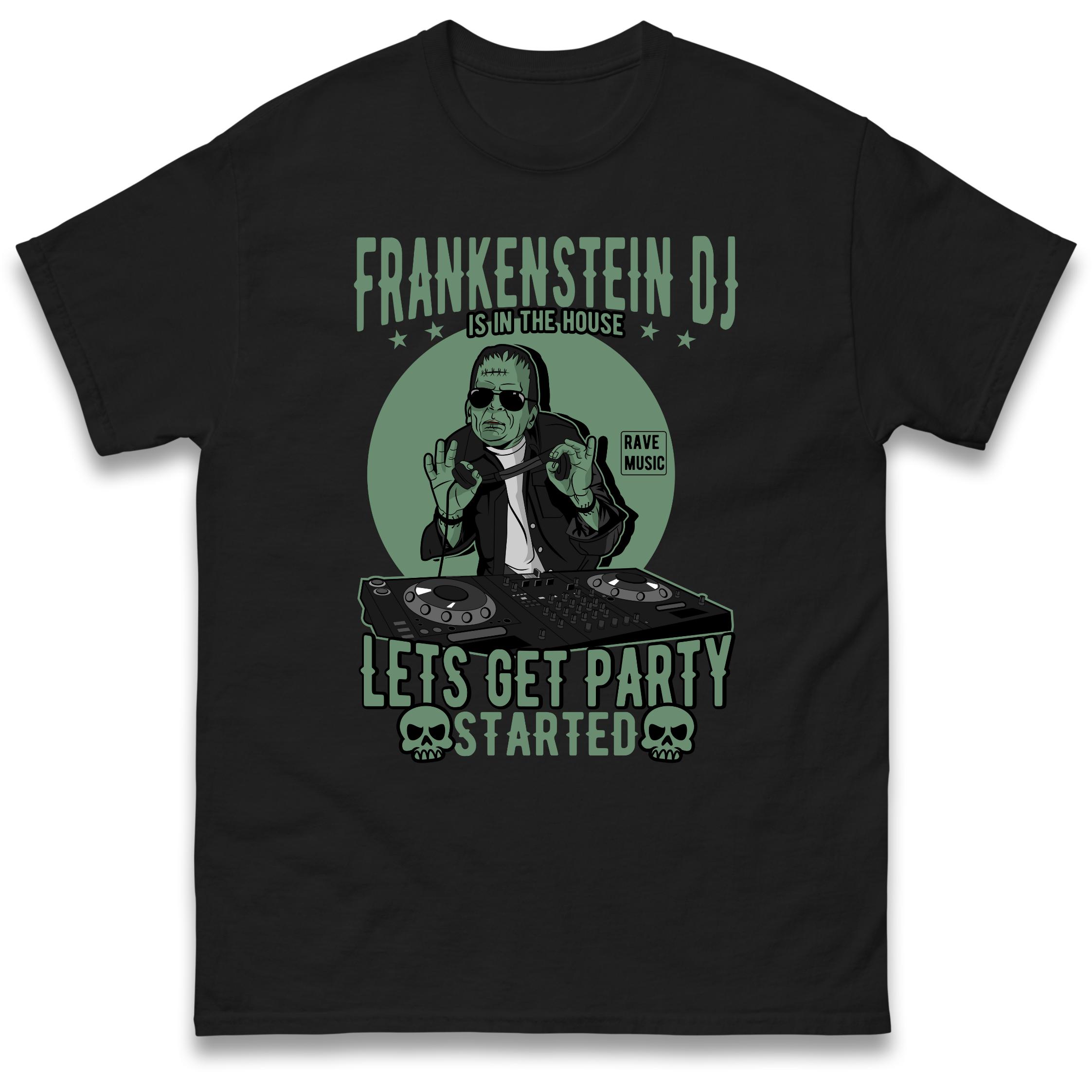 

Frankenstein DJ T-Shirt Tshirt Mens Womens Tops Unisex Tees 100% Cotton 3XL