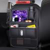 Organizzatore per Sedile Posteriore Auto con Vassoio Pieghevole in Pelle Porta Asciugamani da Sedile Auto Appeso Porta Telefono Borsa Portaoggetti Multi-Tasche Porta Bicchieri