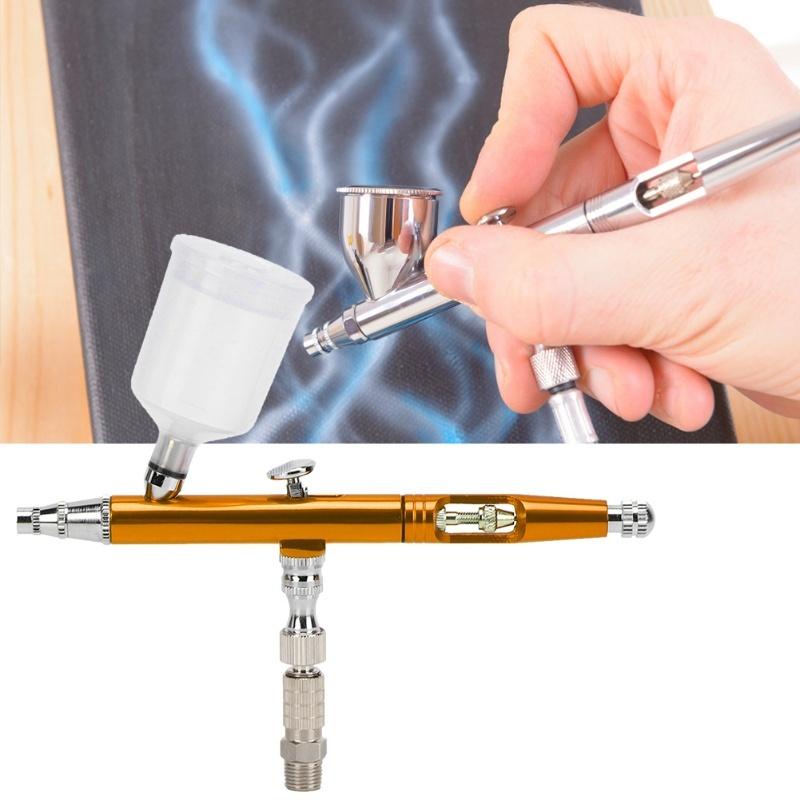 0.3mm Painting Airbrush Gun Mini Set Tail External Adjustment DIY Spray Tool 20CC/40CC Gold