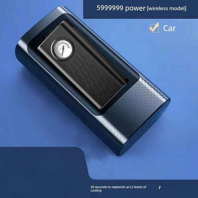 Car-Mounted Air Pump, Electric Tire Pressure Pump for Cars, High-Power Wireless and Handheld Universal Tire Inflator Wireless Charging Basic Model [1999W] Basic Power