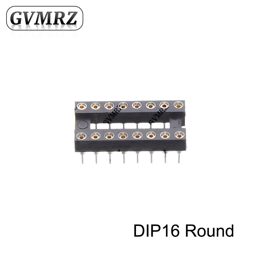 5PCS Round Pin DIP IC Socket Assorted Sizes DIP6 DIP8 DIP14 DIP20 DIP24 Narrow / Wide DIP28 Narrow for PCB DIY Electronics