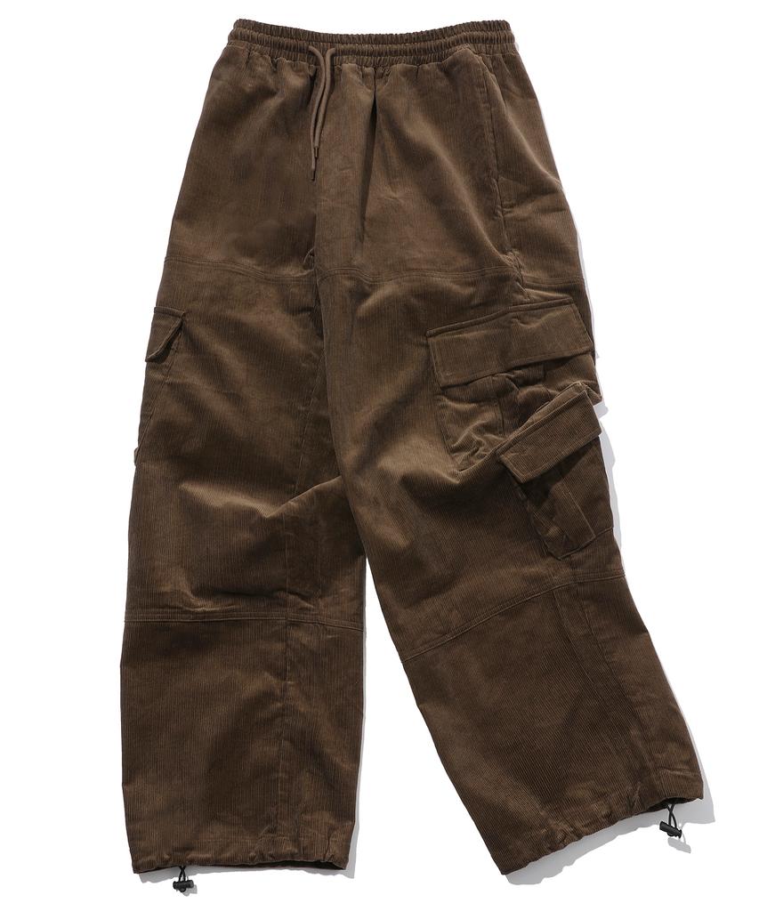 CPGN STUDIO Corduroy Wide Overcargo Pants Dark Brown