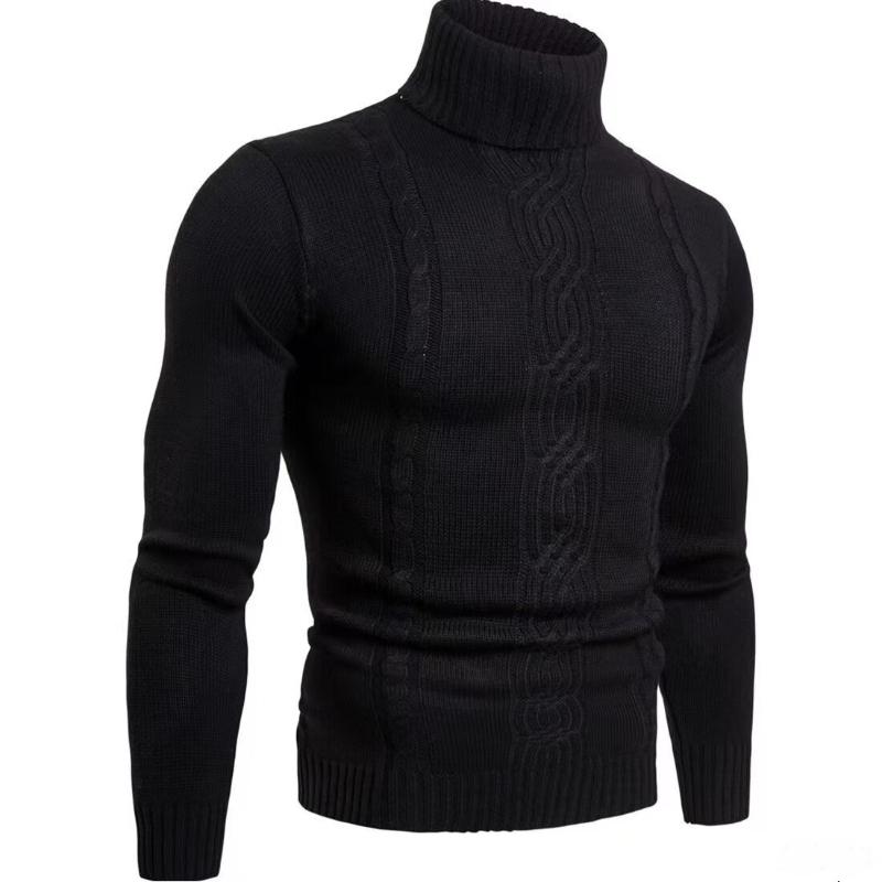 Men's Thickened Turtleneck Long-sleeved Warm Knitted Sweater