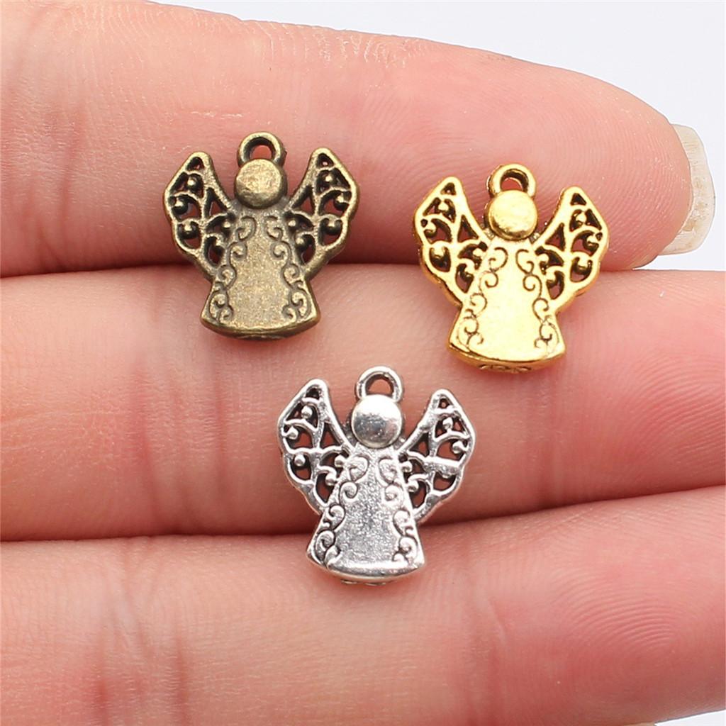 Angelo Fatato Essere Alato Fascino Bronzo Antico Lega di Zinco Materiali per Gioielli Stile Bambini Fascini per Orecchini Moda