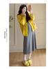 2026 Maternity Temperament Two-Piece: Summer Sun Protection Shirt & Waist-Cinching Camisole Dress