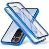 Samsung Galaxy S25+ Plus Case, Magnetic Dual Glass, Blue