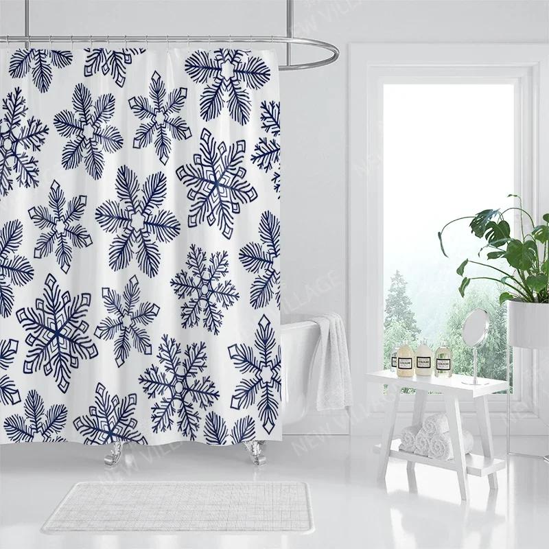 Household Waterproof Fabric Home Shower Curtain Accessories 90x180 Shower Curtain 240 * 200 Christmas Peripheral Shower Curtain