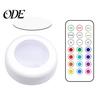 Lâmpada de Armário LED Cor RGB Dimerizável Balcão de Cozinha Controle Remoto Luz Noturna