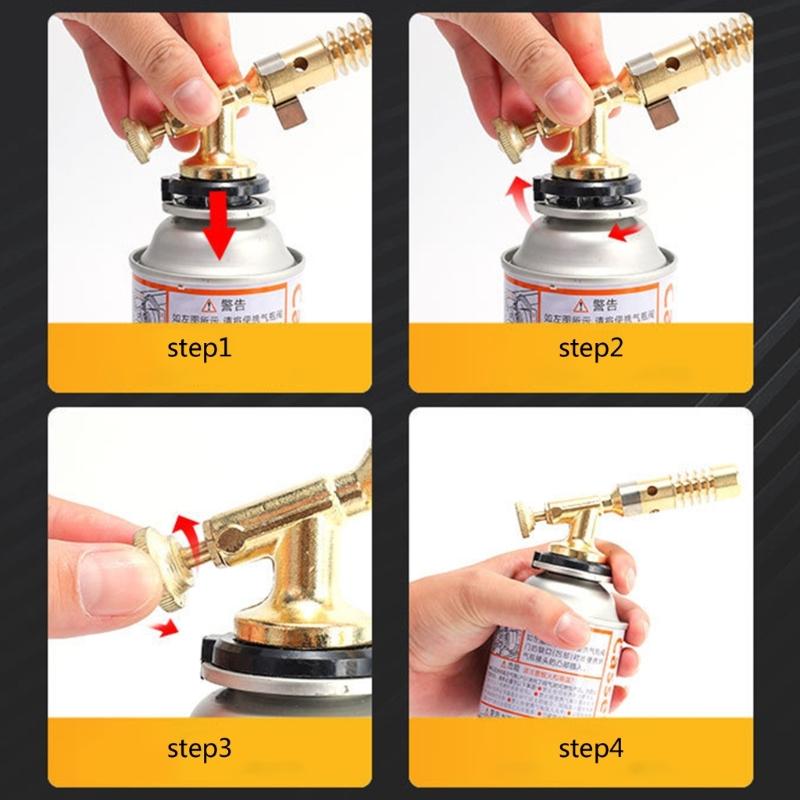 Welding Equipment Flame Thrower Kitchen Ignition Portable Copper Welding Gas Torch Flame Guns Burners Outdoor