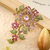 Luxurious and Exquisite Zircon-Encrusted Plant Rose Brooch for Women Elegant Party Clothing Brooch Jewelry Accessories Gift