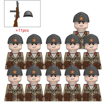 WW2 Militær Soldat Krig Actionfigurer Hærfigurer Byggeklosser Hjelm Våpen Tilbehør Barn for Leker Gaver