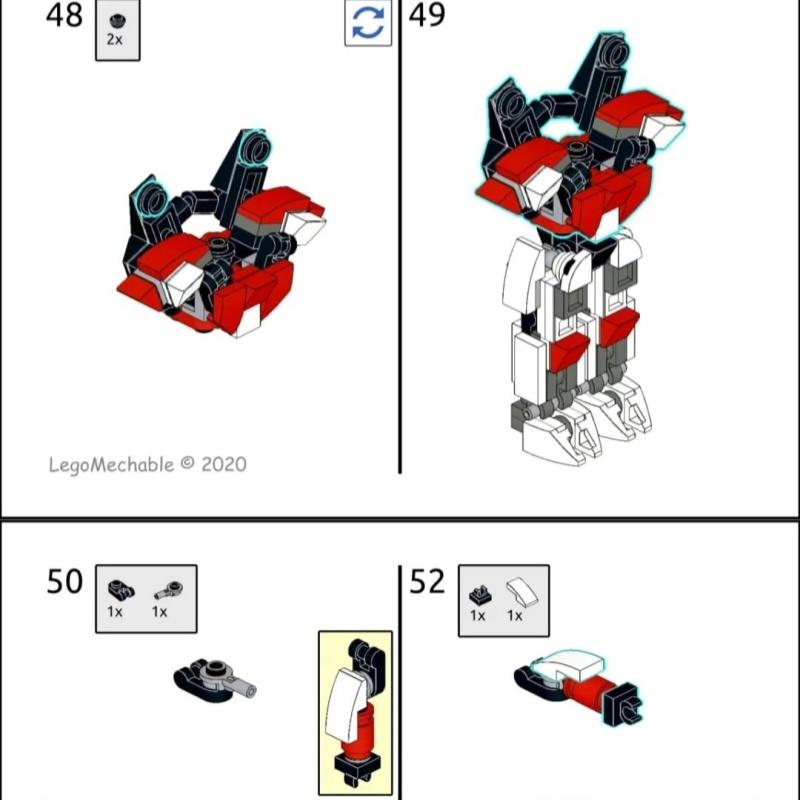 Jouet d'assemblage de petits mechas en blocs de construction