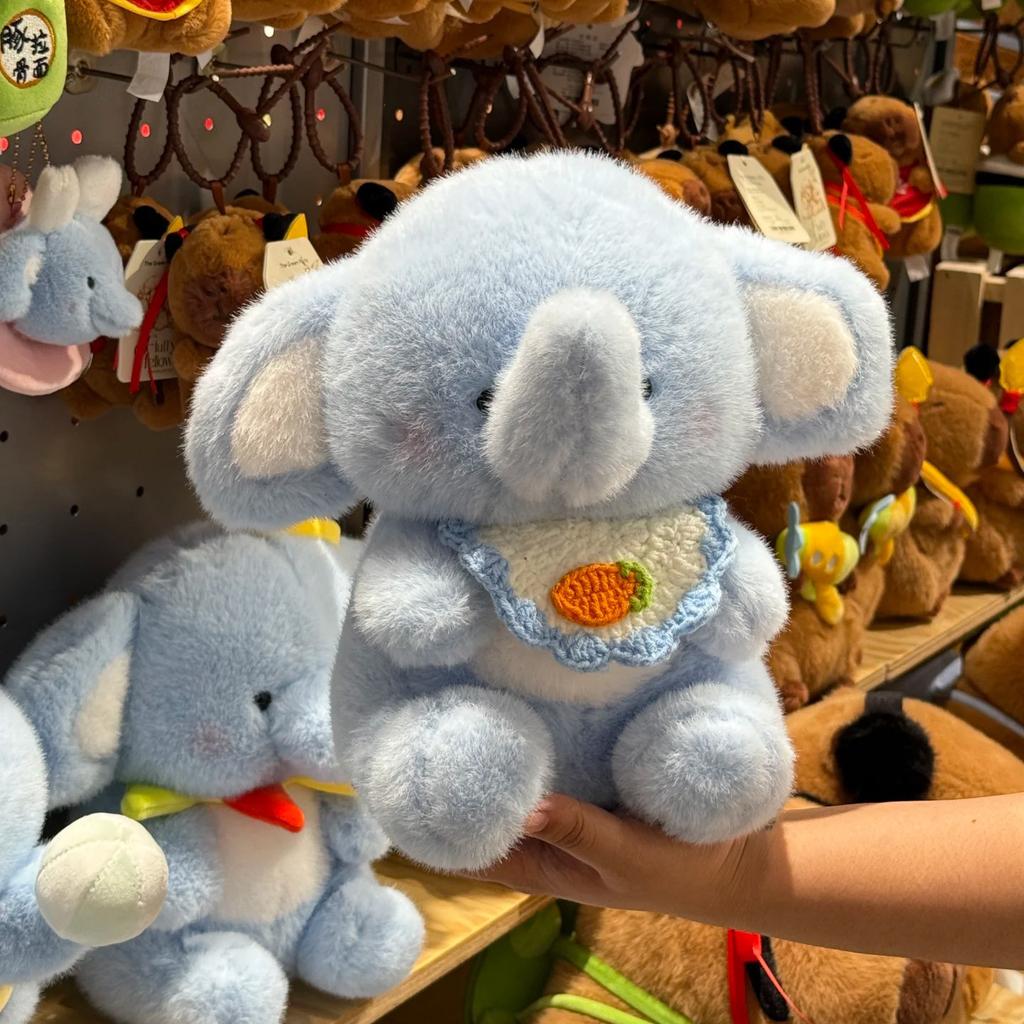 Popular happy baby elephant plush toy doll girl children accompany doll table with doll large throw pillow