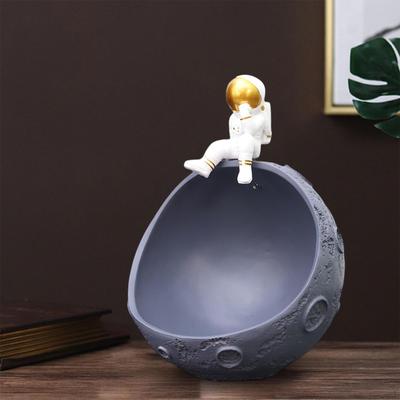 Astronauten-Figur Aufbewahrungsbox, Dekorative Moderne Süßigkeitenschale, Harz-Statuenhalter, Langlebig für