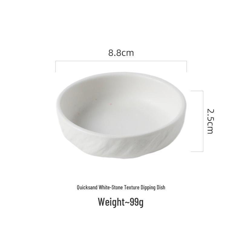 Japanese Ceramic Dipping Dish - Creative Seasoning Plate for Soy Sauce, Vinegar, and Snacks.
