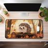 Autumn Hedgehog Desk Matnonslip and Waterproof Gaming Mouse Pad Minimalist Office Decor Matmakes A Perfect Gift for Friends
