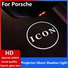 LED Car Door Logo Welcome Shadow Light Laser Projector Ghost Lamp For Porsche Cayenne Panamera Taycan Macan S 911 Boxster Cayman