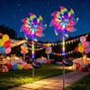 Colorful Solar Pinwheel Light, Waterproof Solar Powered Wind Spinner Light, Outdoor Rotating Pinwheel, Pathway Light for Garden Yard Patio Lawn Decor