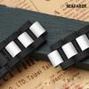 Cinturino di Ricambio in Silicone Nero 20mm10mm in Gomma per Orologio Cartier 21 Chronoscaph W10198u2 W10125u2 W10197u2 W10184u2