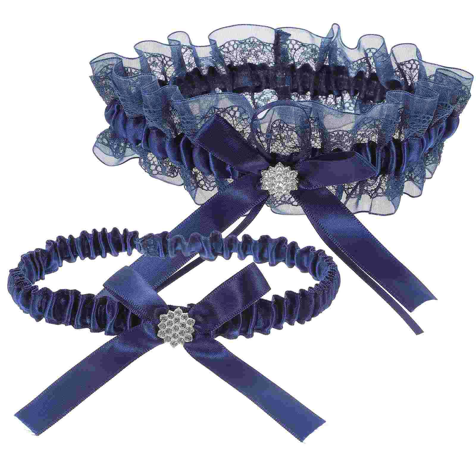 

2 шт. свадебные подвязки для невесты на день декор кружева выпускной женские эластичные ножки 18X13CM