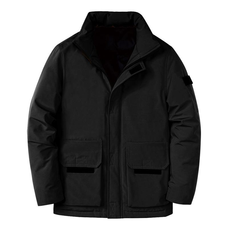 

Winter men s new Korean version of white duck down jacket thickened warm couple versatile bread jacket M