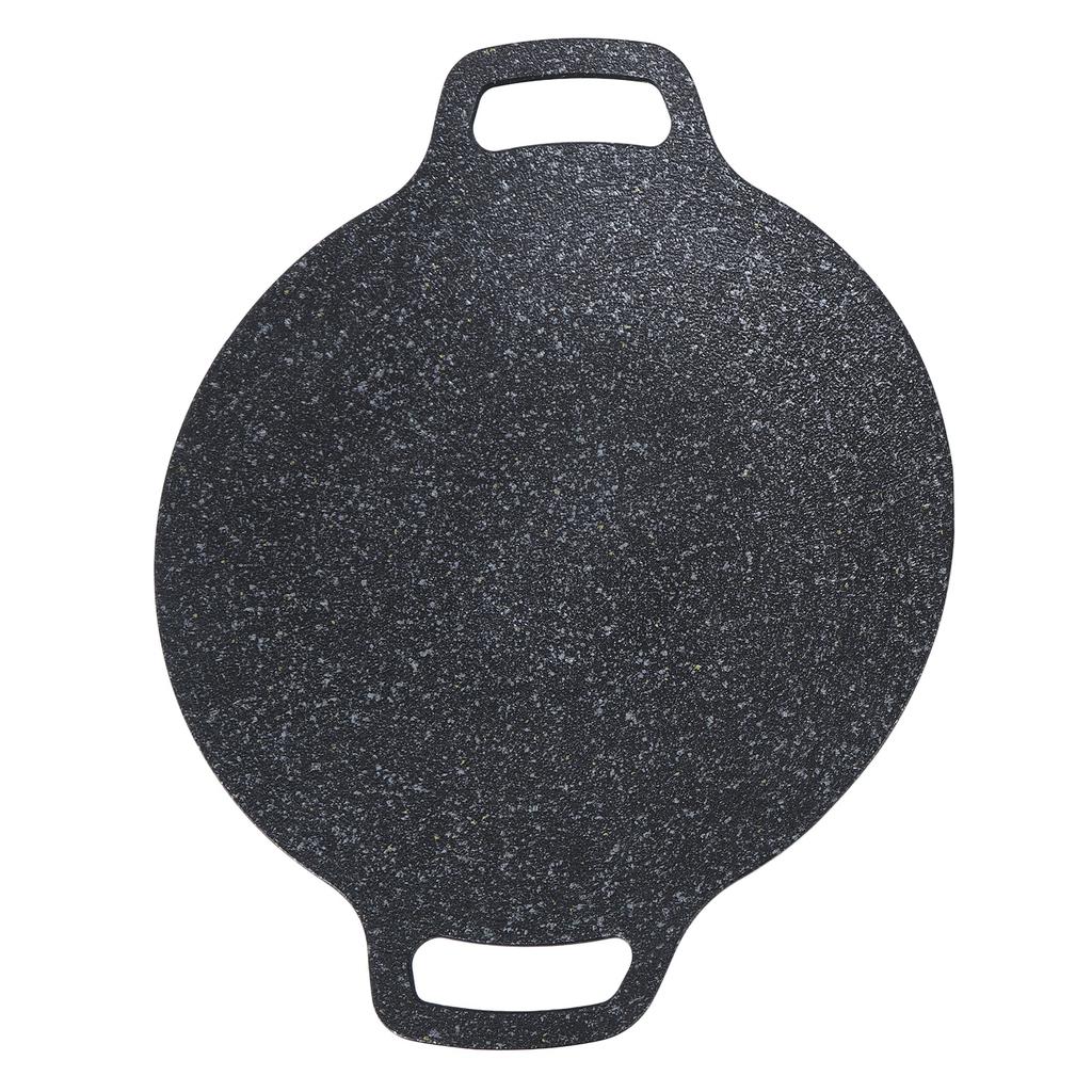 Okrągła patelnia grillowa w stylu koreańskim Aluminiowa nieprzywierająca powłoka z kamienia medycznego Patelnia grillowa do domu Mięsa