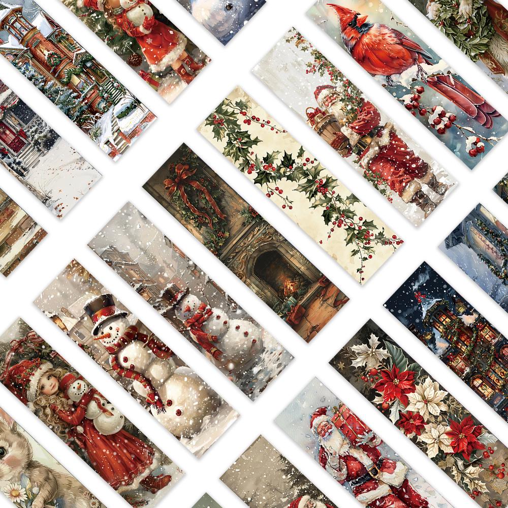 32 Stück, Retro Weihnachtslesezeichen, geeignet für die Schulanfangszeit, Weihnachten, Halloween, Lehrer, Leser und Geburtstage.