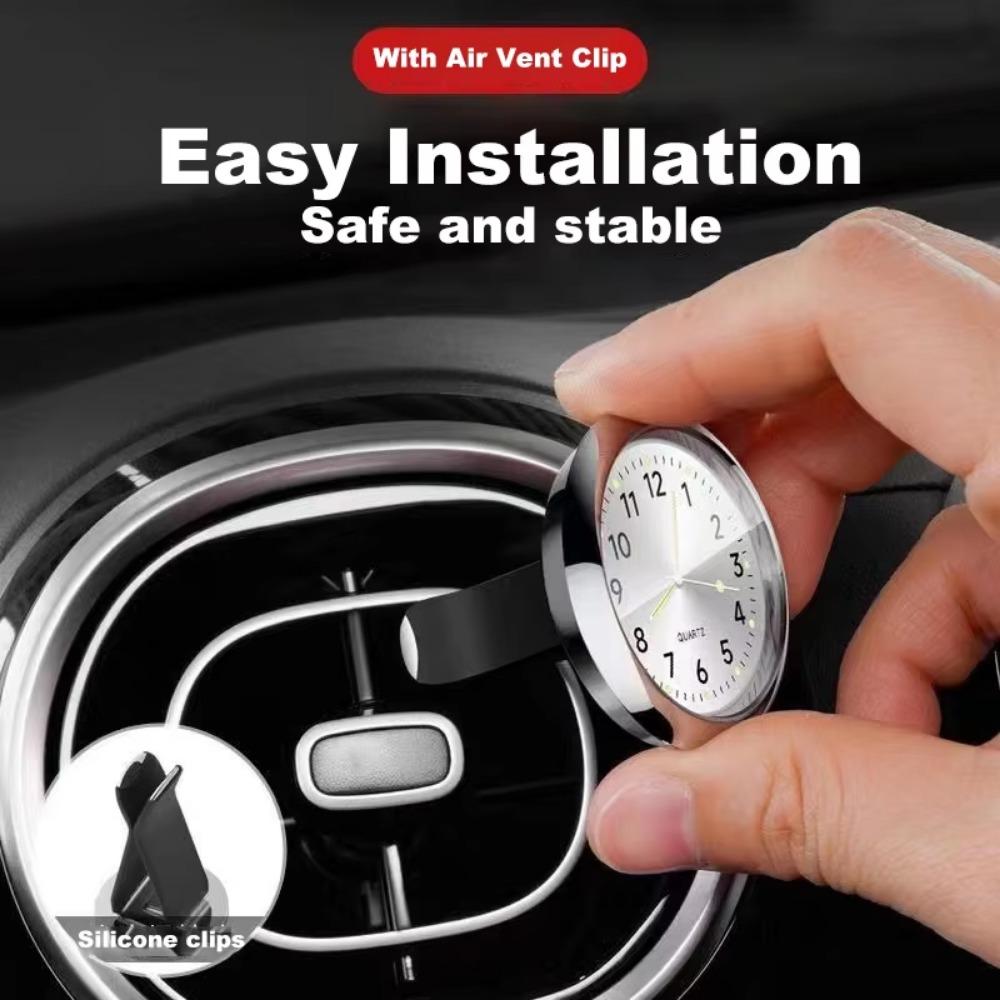 Luxuriöse Auto-Armaturenbrettuhr – Premium-Mini-Quarzuhr für den Autoinnenraum, modernes Design, Autodekor-Zubehör