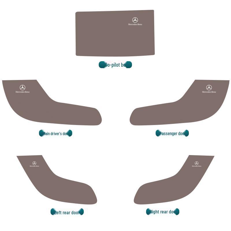 Mercedes-Benz EQE SUV Nakładka chroniąca przed kopnięciami na drzwi: Odporny na zarysowania panel wewnętrzny.