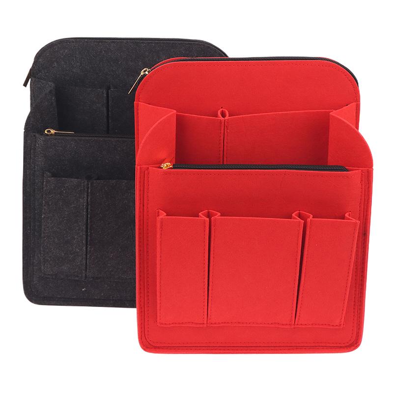 Traveling Backpack Insert Storage Bags Handbag Backpack Liner Make Up Organizer Bag Insert Women'S Felt Toiletry Cosmetic Bag