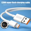 1 Piece Quick Charge Usb C Cables Phone Charger For Samsung 100/150/200Cm 120W Type C Cable Super Fast Charger Cord