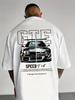 Japanisches Oldtimer Grafik T-Shirt Lockerer Schnitt Atmungsaktiv und Bequem Leicht Abfallende Schultern Rundhalsausschnitt Design