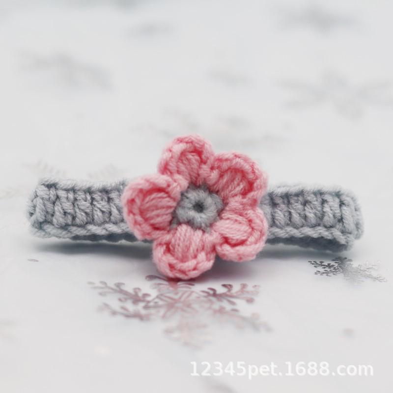 Handmade Wool Knitted Cat & Dog Collars with Puppet Ornaments and Christmas Scarves