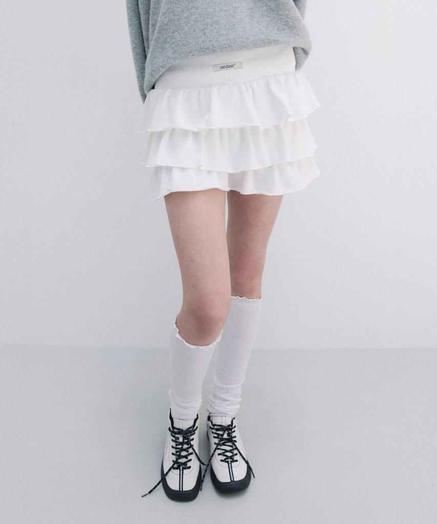 Lora Lora Nubasic Frill Mini Skirt White