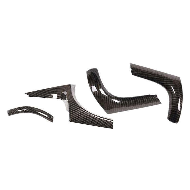 2 stücke Auto-styling Carbon Fiber Texture Dashboard Panel Seite Klimaanlage Outlet Vent Abdeckung Trim Für Toyota Hilux revo