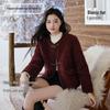 Xiangying Women's Faux Lamb Wool Plush Short Winter Coat
