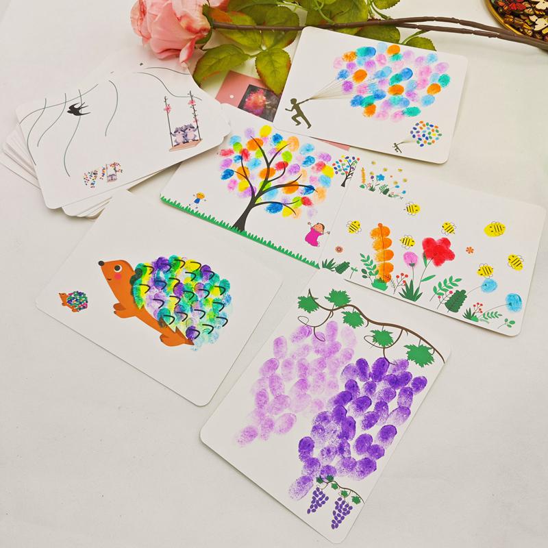 Children's Angel Fingerprint Art Book & Inkpad Painting Set for Toddlers