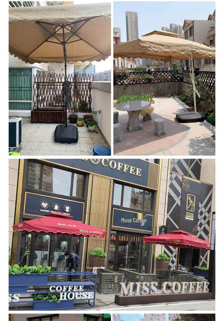 Waterproof Sunshade Umbrella for Balcony, Advertising, Roman Style, Security Booth, Stall, and Courtyard