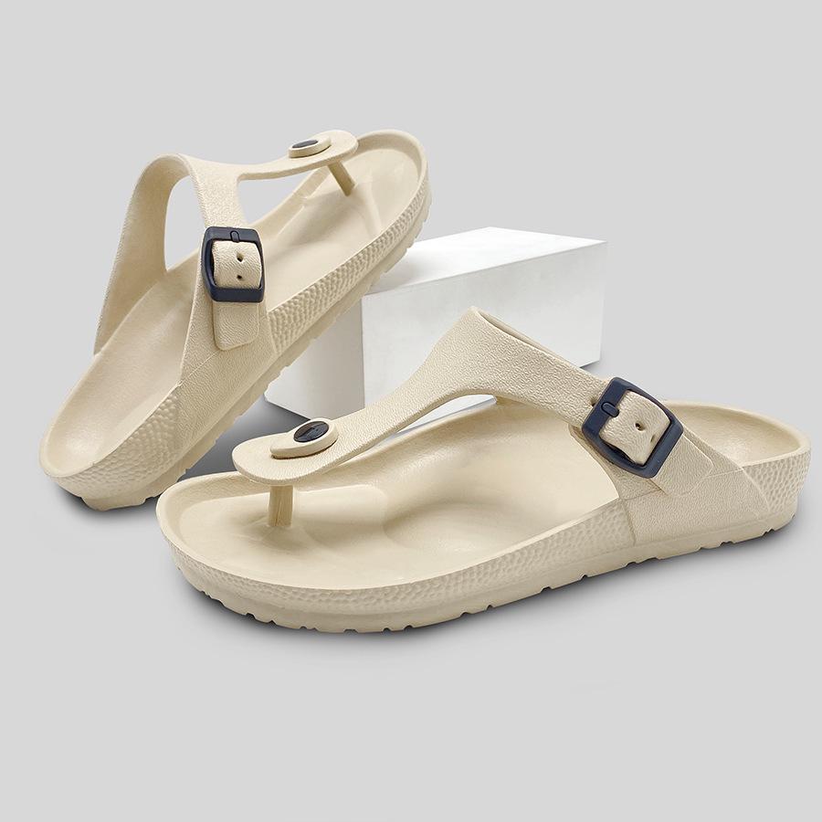 2025 Unisex Non-Slip Buckle Flip-Flops: EVA Wear-Resistant Indoor & Beach Sandals