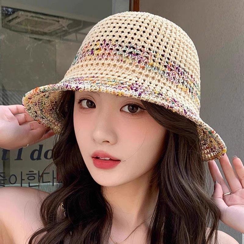 Large Brimmed Sun Hat with Hook Woven Sun Hat Suitable for Vacation Style, Carrying Breathable Fisherman Hat