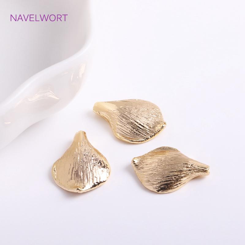 14K Gold Plated Calla Beads Caps High Quality Brass Metal Flower Tassel Caps DIY Jewelry Making Accessories