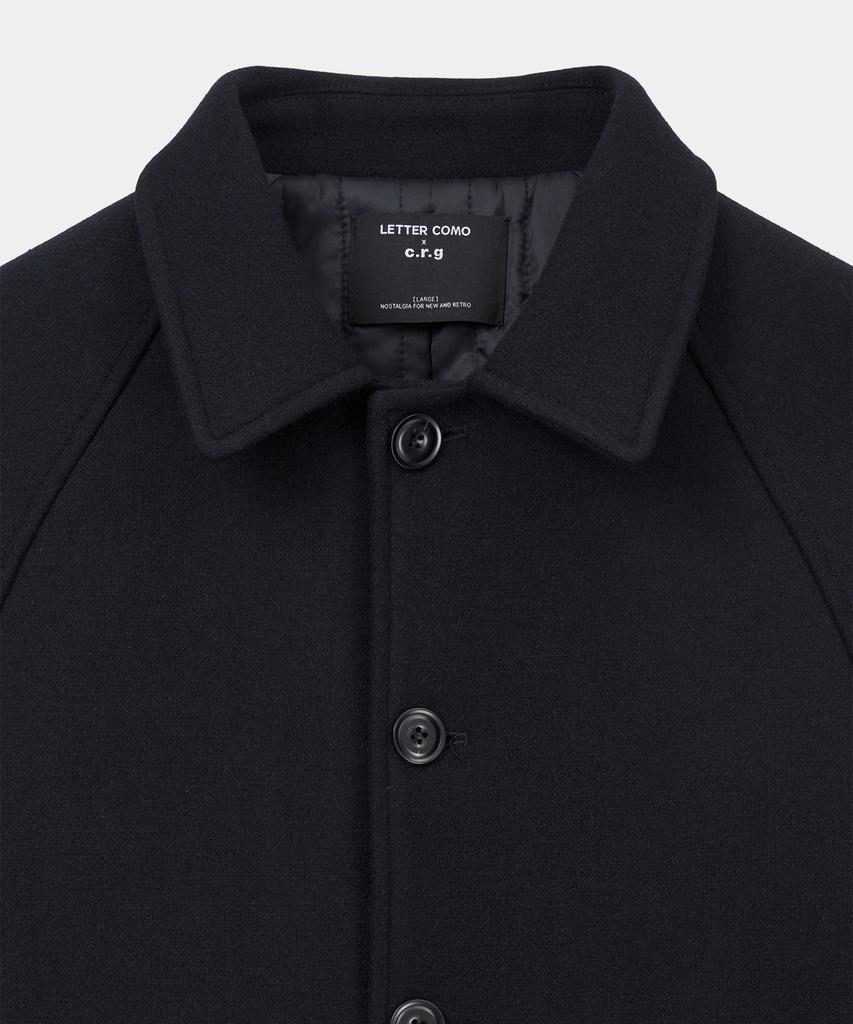 Lettercomo City Boy Half Short Wool Coat Black