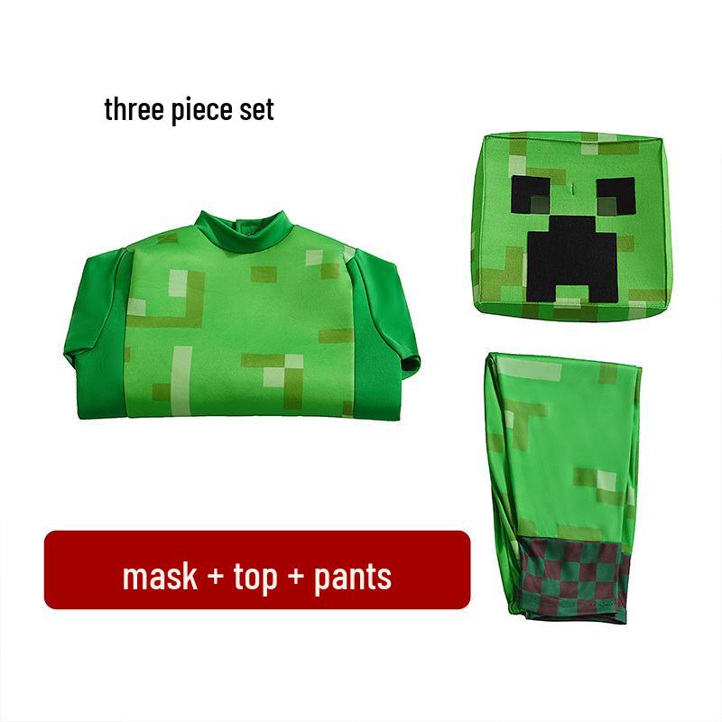 My World Minecraft Diamond Armor Cosplay Costume for Halloween