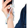 LUVI Beaded Phone Charm Lanyard Wrist Strap Love Heart Bow Beads Butterfly Chain Flower String Pearl Bling Bracelet Keychain Cute Fashion for Women