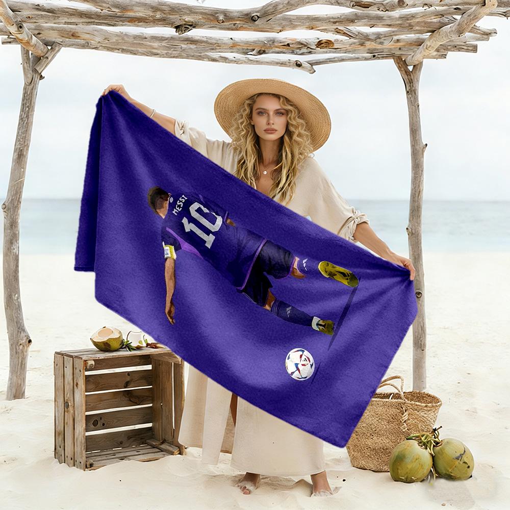 Messi's Legacy In Soccer Beach Towel Super Soft Microfiber Quickdry Fabric Comfortable Lightweight