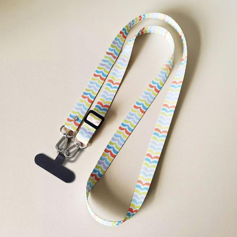 

Универсальный регулируемый шнурок для мобильного телефона через плечо, шейный ремешок, подвесной шнур, веревка против потери с прокладкой для всех чехлов для телефонов, ключей